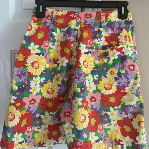 Vintage Lizsport Petite Women’s Colorful Floral Print High Waist Shorts Size 2 - Picture 2 of 4